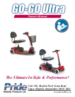 Pride go-go ultra Owner'S Manual preview