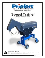 Priefert Speed Trainer Operator'S Manual предпросмотр