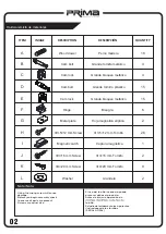 Предварительный просмотр 4 страницы Prima C1610932 Assembly Instructions Manual