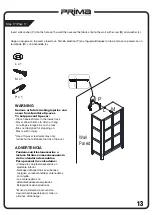 Предварительный просмотр 15 страницы Prima C1610932 Assembly Instructions Manual