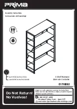 Prima C1710262 Assembly Instructions Manual предпросмотр