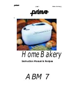 Preview for 1 page of Prima Home Bakery ABM7 Instruction Manual