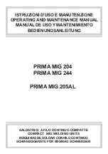 Preview for 1 page of Prima MIG 204 Operating And Maintenance Manual