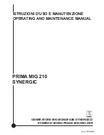 Prima MIG 210 SYNERGIC Operating Instructions Manual preview