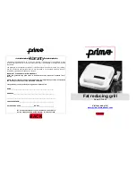 Prima PFG200 User Manual preview