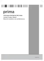 Preview for 1 page of Prima PRCH026 Manual For Installation, Use And Maintenance