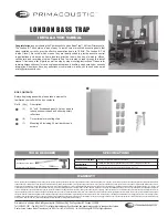 Primacoustic LONDON BASS TRAP Installation Manual предпросмотр