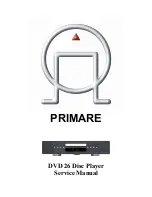 Primare DVD26 Service Manual предпросмотр