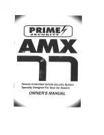 Preview for 1 page of Prime Security AMX 77 Owner'S Manual