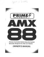 Preview for 1 page of Prime Security AMX 88 Owner'S Manual