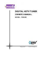 Предварительный просмотр 1 страницы PrimeDTV Technologies PHD-200 Owner'S Manual