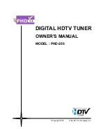 Preview for 1 page of PrimeDTV Technologies PHD-205 Owner'S Manual