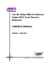 Предварительный просмотр 1 страницы PrimeDTV Technologies PHD-8VX Owner'S Manual