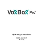 PrimeLight VoxBox pro VB2-1001E Operating Instructions Manual preview