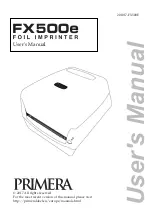 Preview for 1 page of Primera FX500E User Manual