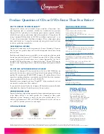 Preview for 2 page of Primera Optical Disc Duplicator Composer XL Specifications