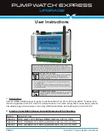 Preview for 1 page of Primex Pump Watch Express Series User Instructions