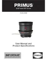 Primus EtaPower MF User Manual And Product Specifications preview