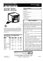 Preview for 1 page of Prince Castle 428 Series Operating Instructions Manual