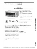 Prince Castle DHB-34 Specification Sheet preview