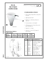 Preview for 1 page of Prince Castle MUSTARD DISPENSER 398-SL Specifications