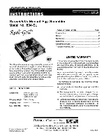 Prince Castle Redi-Gril 804-SL Operating Instructions preview