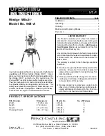 Предварительный просмотр 1 страницы Prince Castle Wedge Witch 908-A Operating Instructions