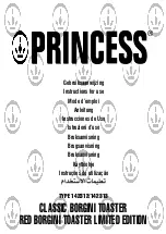 Princess 142312 Instructions For Use Manual preview