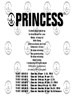 Princess 181003 Instructions For Use Manual preview