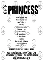 Princess 232147 Instructions For Use Manual preview