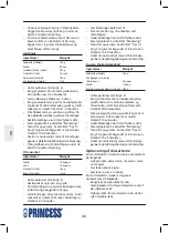 Предварительный просмотр 46 страницы Princess 282602 Manual