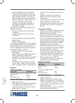 Предварительный просмотр 60 страницы Princess 282602 Manual