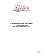 Preview for 1 page of Princeton Instruments Acton DS-421 Instructions For Mounting