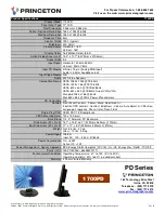 Princeton 1700PD Product Specifications предпросмотр