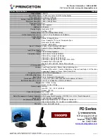 Предварительный просмотр 1 страницы Princeton LCD Flat Panel TV PD Product Specifications