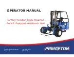 Preview for 1 page of Princeton Truck Mounted Forklift Operator'S Manual