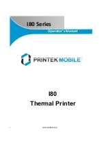 Printekmobile I80 Series Operator'S Manual preview