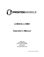 Preview for 1 page of Printekmobile LCM20 Operator'S Manual