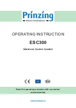 Предварительный просмотр 1 страницы Prinzing ESC300 Operating Instruction