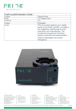 Предварительный просмотр 1 страницы Prior Scientific PureFocus850 Installation Manual