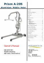 Prism Medical UK A-205 Owner'S Manual preview