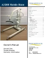 Prism Medical UK A320B Owner'S Manual preview