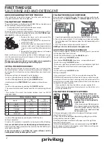 Предварительный просмотр 2 страницы privileg RUC3B26X Daily Reference Manual