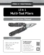 Pro-4 Tactical 13 In 1 Multi-Tool Pliers Instruction Manual preview