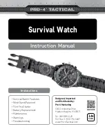 Pro-4 Tactical Survival Watch Instruction Manual предпросмотр