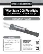 Preview for 1 page of Pro-4 Tactical Wide Beam COB Instruction Manual