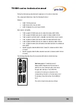 Preview for 53 page of pro bel TX 520 Manual