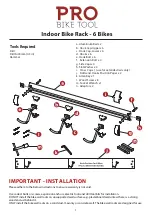 Предварительный просмотр 1 страницы Pro Bike Tool Indoor Bike Rack – 6 Bikes Installation Instructions Manual