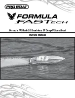 Pro Boat Formula Fastech 26 Owner'S Manual preview