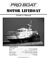 Pro Boat Motor Lifeboat Owner'S Manual preview